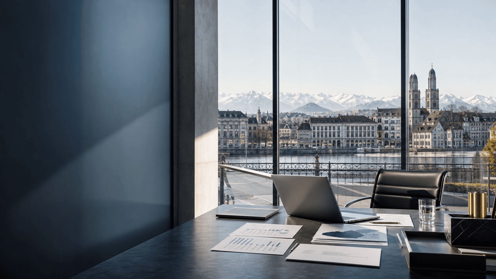 Abstrakte Schweizer Unternehmenslandschaft